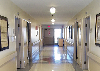 long clean hallway