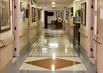 long clean hallway