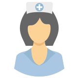 A nurse wearing a hat icon