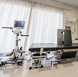 therapy room with modern equipment