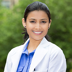 medical staff member smiling